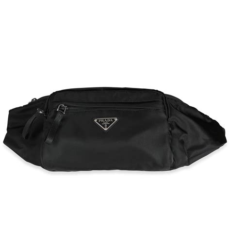 marsupio prada tessuto|Prada Unisex Marsupio Belt Waist Bag Black Nylon Tessuto .